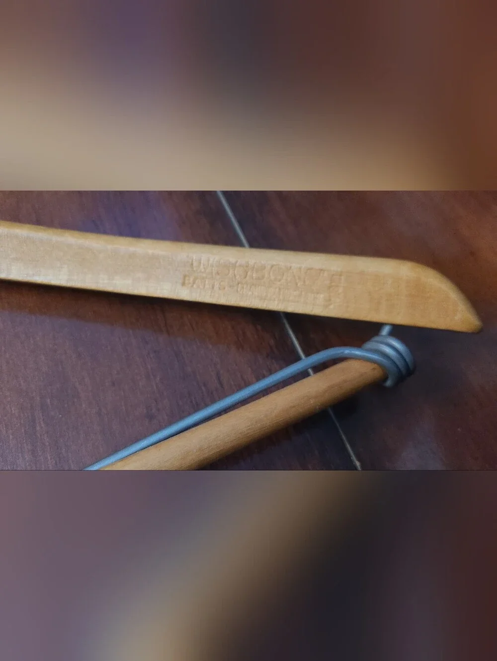 Vintage Marshall Field & Company Wooden Suit Hanger w/ Bar Hook